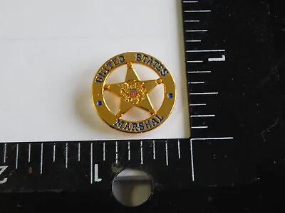 United States Marshal Mini Badge Logo Pin Gold Colored • $9.99