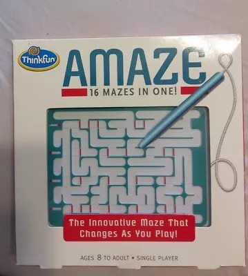 ThinkFun Inc Amaze 16 Mazes One Game Ignite Your Mind W/ Box & Manual 2011 *NEW • $8.95