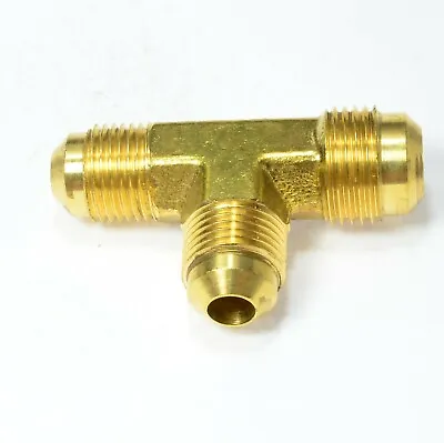 Sae 45 Flare Tee T Male Reducer  1/2 X 3/8 X 3/8 Propane Natural Gas Fitting RV • $15.08