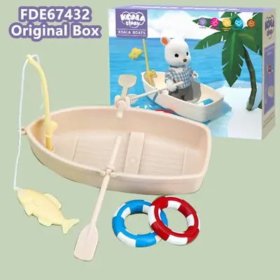 Koala Diary Dollhouse Miniature Accessories 1/12 Scale Fishing Boat & Life Buoy • $10.90