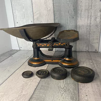 £19.99 • Buy Vintage Cast Iron  7lb Scales With Weights