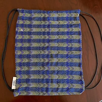 Missoni Backpack Pouch Blue Multicolor Zigzag Stripe Drawstring Dust Bag • $30