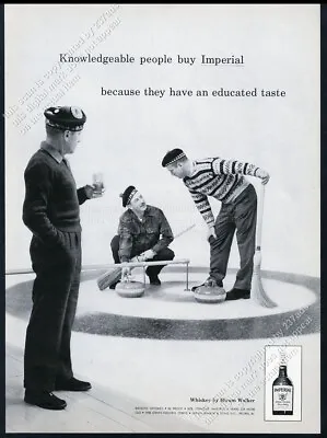 1959 Curling Stone Broom Sports Photo Imperial Whiskey Vintage Print Ad • $9.99