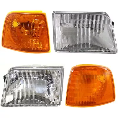 Headlight Kit For 1993-1997 Ford Ranger With Corner Light Left And Right Side • $63.62