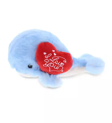 DolliBu I LOVE YOU Super Soft Plush Blue Whale - Valentine Stuffed Animal - 7  • $16.64