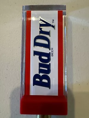 Bud Dry Acrylic Beer Tap Handle # 2 • $10