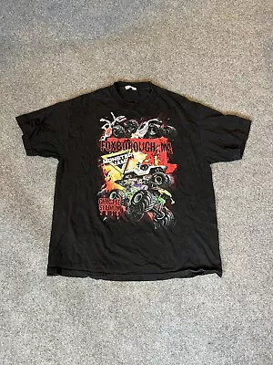 Monster Jam Shirt Mens Extra Large Black Foxborough 2016 Gillette Grave Digger • $14.95