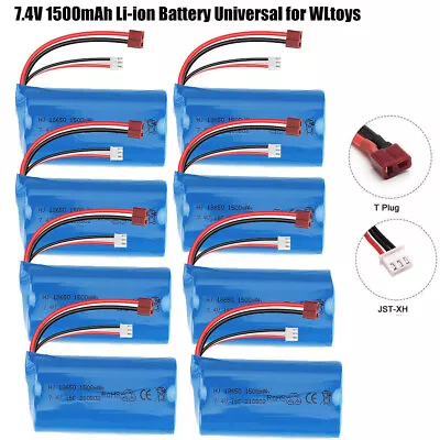 7.4V 1500mAh Lipo Battery Rechargeable Universal For WLtoys 4WD Rc Cars Parts • £18.03