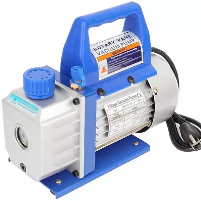3CFM Rotary Vane Vacuum Pump 110V For HVAC/Auto AC R410a R134 Refrigerant Rec... • $114.38
