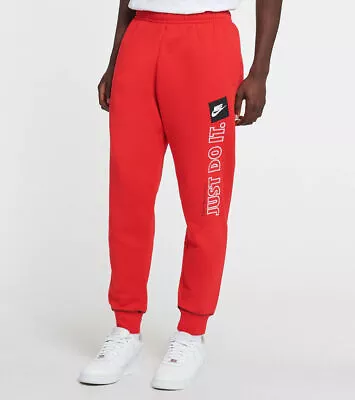 New Mens Nike Gym Sportswear Box Jogger Fleece Pants Sweatpants Just Do It • $34.99