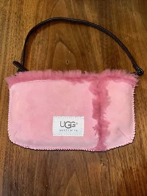 Ugg Small Clutch Purse Pink Suede Preowned • $23