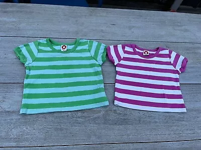 2 Brand New Katvig Striped T Shirts 12 Months Old • £1.99