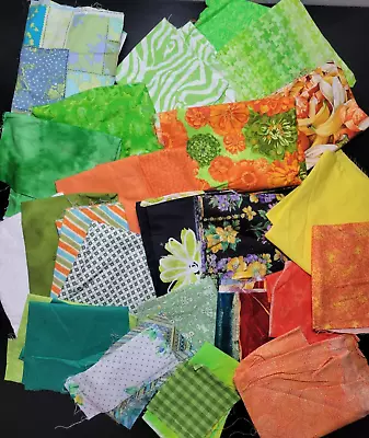 2 + Lbs Vintage Summer Fabric Scraps Bundle Quilting Quilt Blocks Fat Quarter • $15