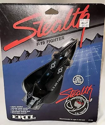 Vintage 1987 Ertl Stealth F-19 Fighter #1164 Diecast Airplane  New Sealed • $29.99