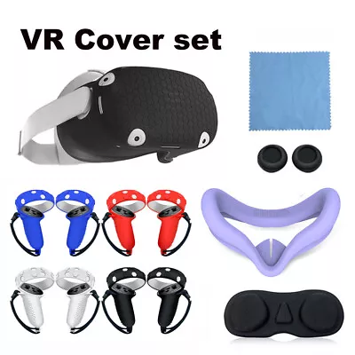 Silicone Vr Controller Face Cover Eye Mask Lens Case For Meta Oculus Quest 2 AU • $34.95