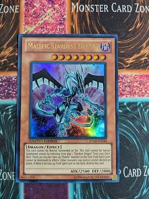 Yu-Gi-Oh! Malefic Stardust Dragon JUMP-EN043 Limited Ultra Rare NM • $15