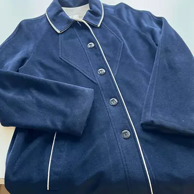 Vintage Veloura Polyester Mid Trench Coat Sz. Women M • $25