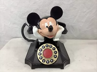 Mickey Mouse Segan Telemania Desk Phone Retro Vintage Rotary Dial Buttons 0798 • $71.95