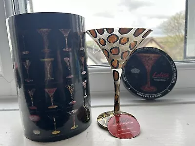 Lolita Leopardtini Love My Martini Stem Glass Hand Painted 10 Oz Brown Leopard • £19.99