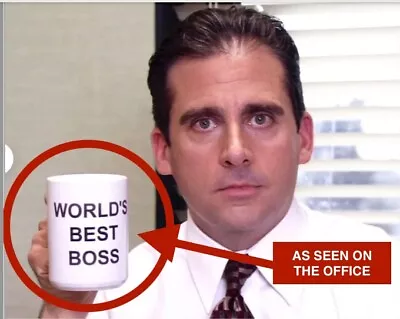 WORLDS BEST BOSS MUG As Seen On THE OFFICE 325ML Ceramic Mugboxed  • $19.95