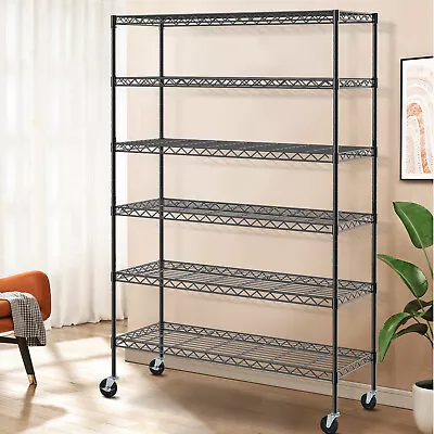 6 Tier Wire Shelving Metal Shelf High Quality Adjustable Garage Storage Rack  • $113.04