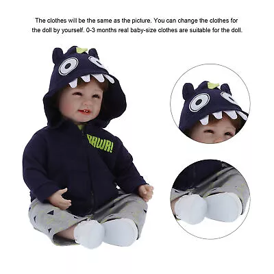 55cm Soft Body Cute Reborn Boy Doll Toddler Infant Doll Children Birthday • $88.94