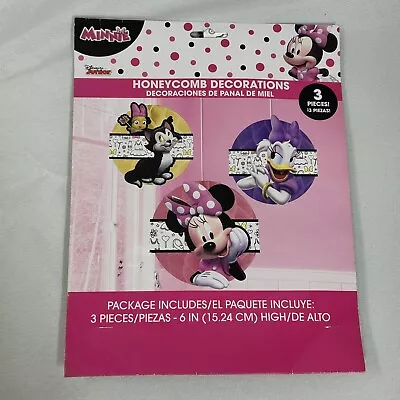 Minnie Mouse Honeycomb Hanging Party Decorations - 3pc Minnie Daisy Figaro  • $3