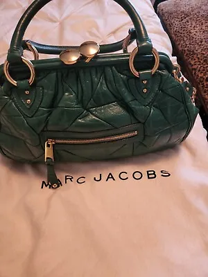 Pre Owned Marc Jacobs  Green Stam Quilted Bag W Double Handle &shoulder Strap  • $400