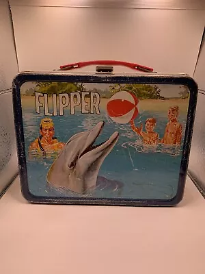 Vintage Flipper Metal Lunchbox With Thermos (1966) • $39.99