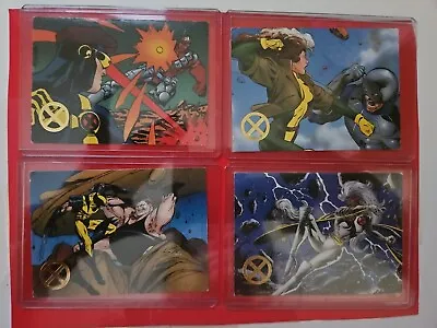 Set Of 4 1995 Marvel Comics X-Men Time Gliders Trading Cards Complete (NM/M) • $20