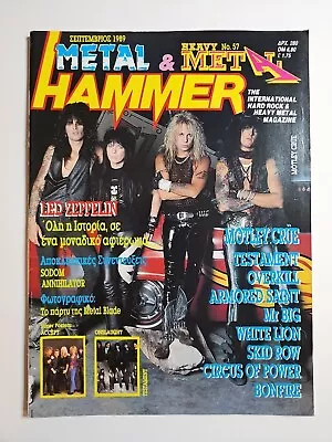 Metal Hammer & Heavy Metal #57  1989 Motley Crue Led Zeppelin Testament... • $8.99