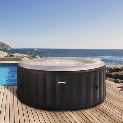 Inflatable Hot Tub Family 4 Person Massaging Air Bubbles Anti Cold Fibre 750 L • £259