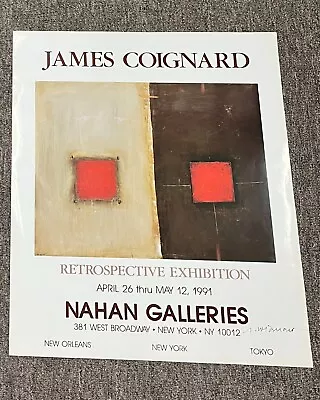 James Coignard - Hand Signed Original Exhibition Poster (1991)  • $59
