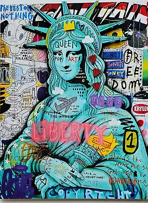 JISBAR Lisa Liberty 3D HAND SIGNED Graffiti Street Art NYC Statue Of Liberty Art • $495