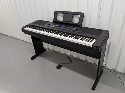 Yamaha DGX-650 Black Portable Grand Piano Keyboard +stand + Pedal Stock #24161 • £399