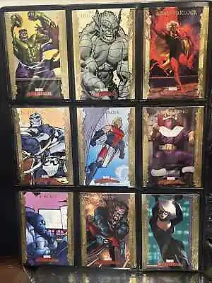 2007 UD Marvel Masterpieces Full Base Foil Gold-Border & Chase Set Series 1 • $1300