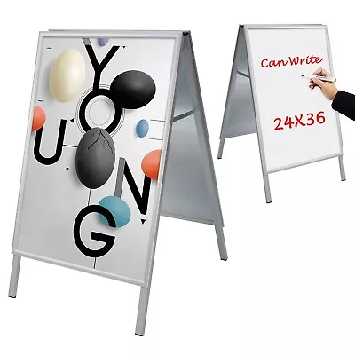 Sidewalk Sign For Indoor And Outdoor Signs - Open Aluminum A Frame Sign Poste... • $123.18