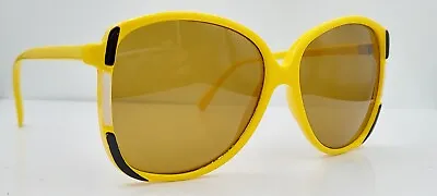 Vintage Solar Mates Yellow Oversized Butterfly Sunglasses Frames Korea • $42.90
