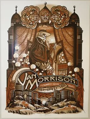 2016 Van Morrison - Los Angeles Silkscreen Concert Poster By Guy Burwell • $99.90