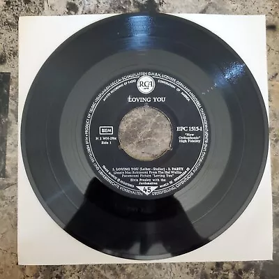 IMPORT Elvis Presley Loving You/Party/Teddy Bear 7  45 RPM RCA EPC-1515 Germany • $24.95