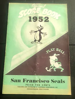 1952 SF SEALS V  OAKLAND OAKS LEFTY O'DOUL PACIFIC COAST LEAGUE PROGRAM • $14