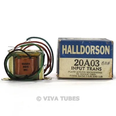 NOS NIB Halldorson 20A03 Input Transformer 10000ohm Plate 200 Microphone  1:3.25 • $64.95