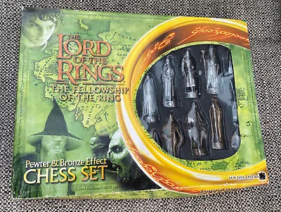 £29.97 • Buy Lord Of The Rings Chess Set Fellowship Of The Ring Pewter And Bronze Effect