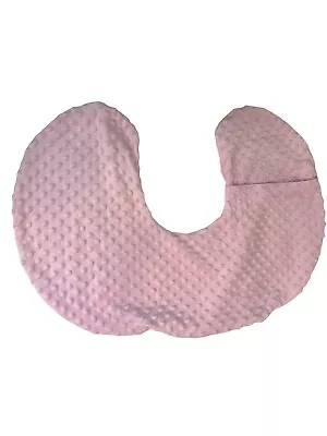 Pillow Slipcover Boppy Cover Baby Feeding Mom Toddler Pink Minky Nursing Pillow • $8