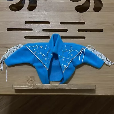 1993 Western Stampin Barbie Blue Fringe Jacket • $14