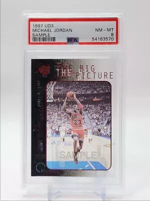 Michael Jordan 1997-98 Upper Deck Ud3 The Big Picture Sample Psa 8 Q1518 • $12.50