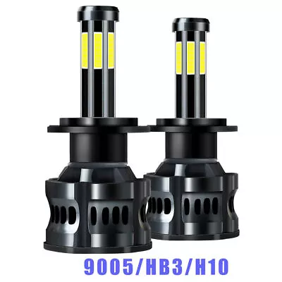 9005/HB3/H10 LED Headlight Bulbs 8 Sided 3 Colors 360° Low Beam For Ford F-150 • $25
