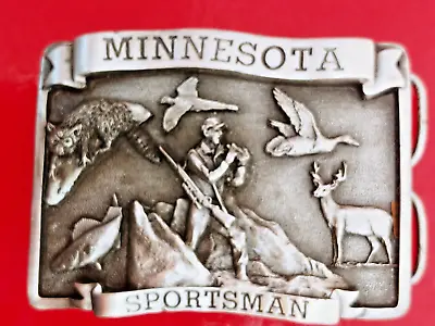 Vintage Minnesota Sportsman Pewter Belt Buckle Numbered Limited Edition • $4.95