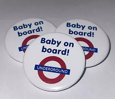 Baby On Board 38mm Badge X 3! • £3.99