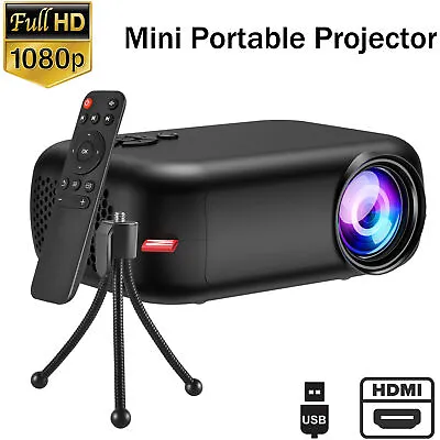 LED 1080P Mini Portable Projector Home Theater Cinema HDMI USB Pocket Party • $59.99